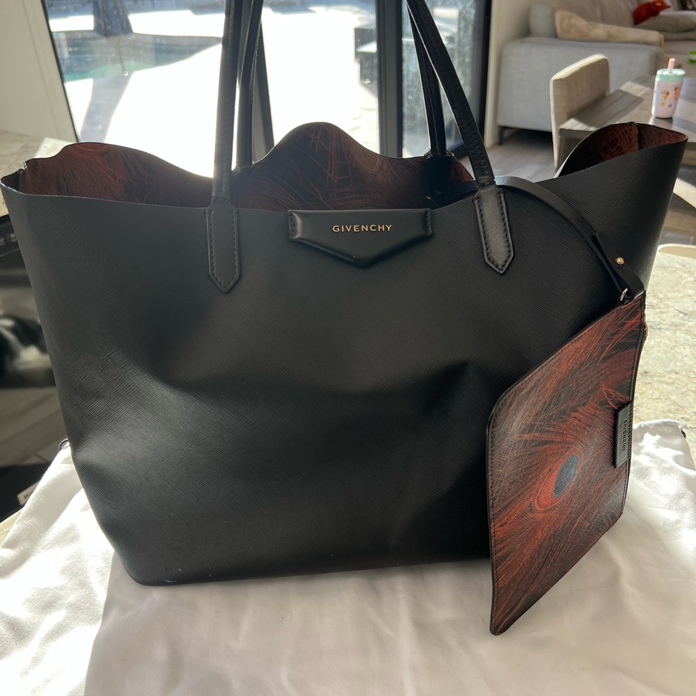Givenchy Black and Peacock Tote Bag